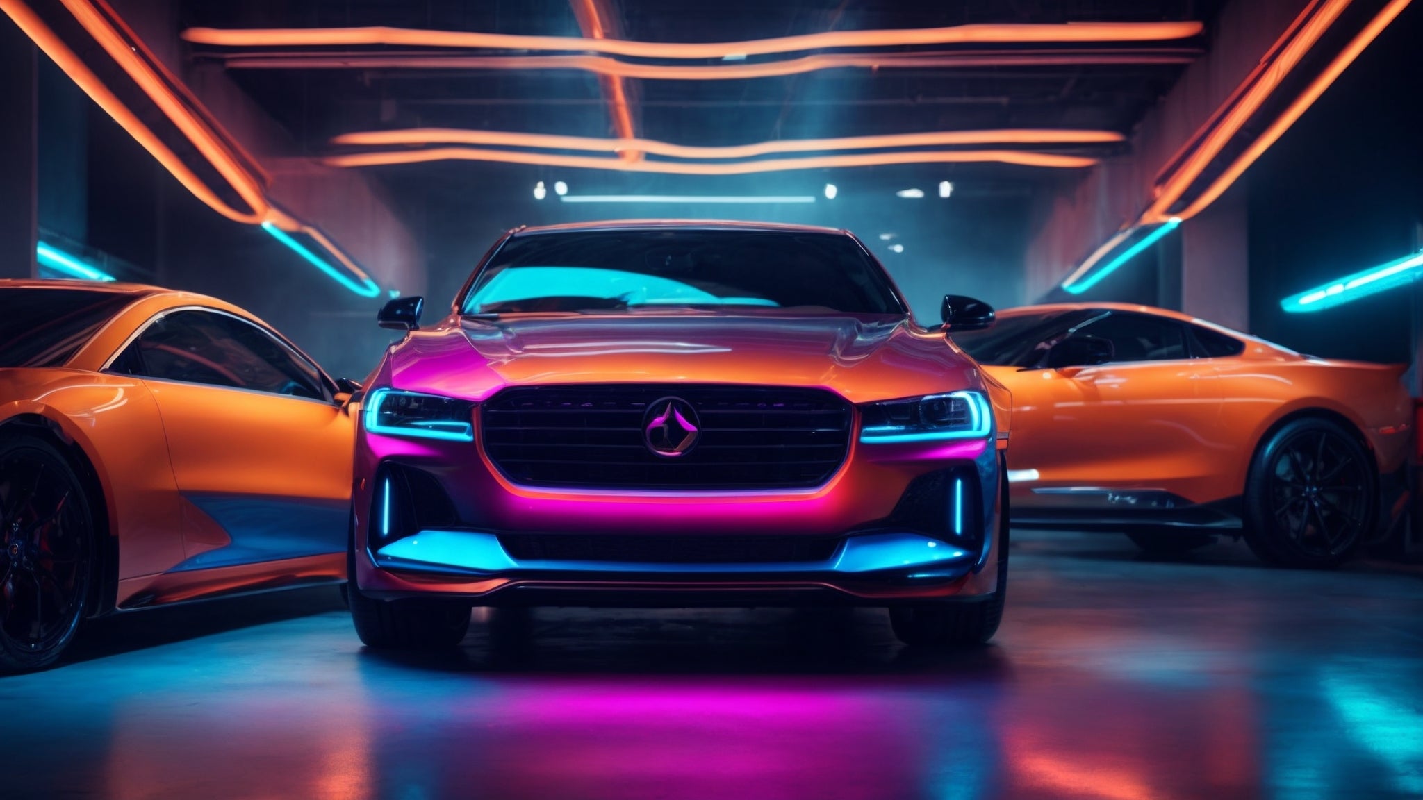 Create Visual Explorations of Automotive Designs Incorporating Neon Accents and Lighting - NeonHub