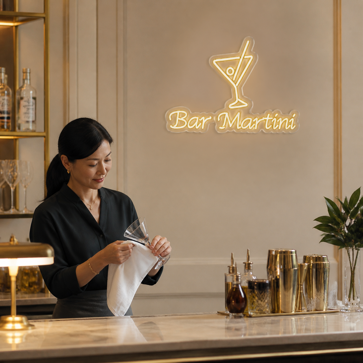 NeonHub lifestyle hero for "Bar Martini" Neon Sign
