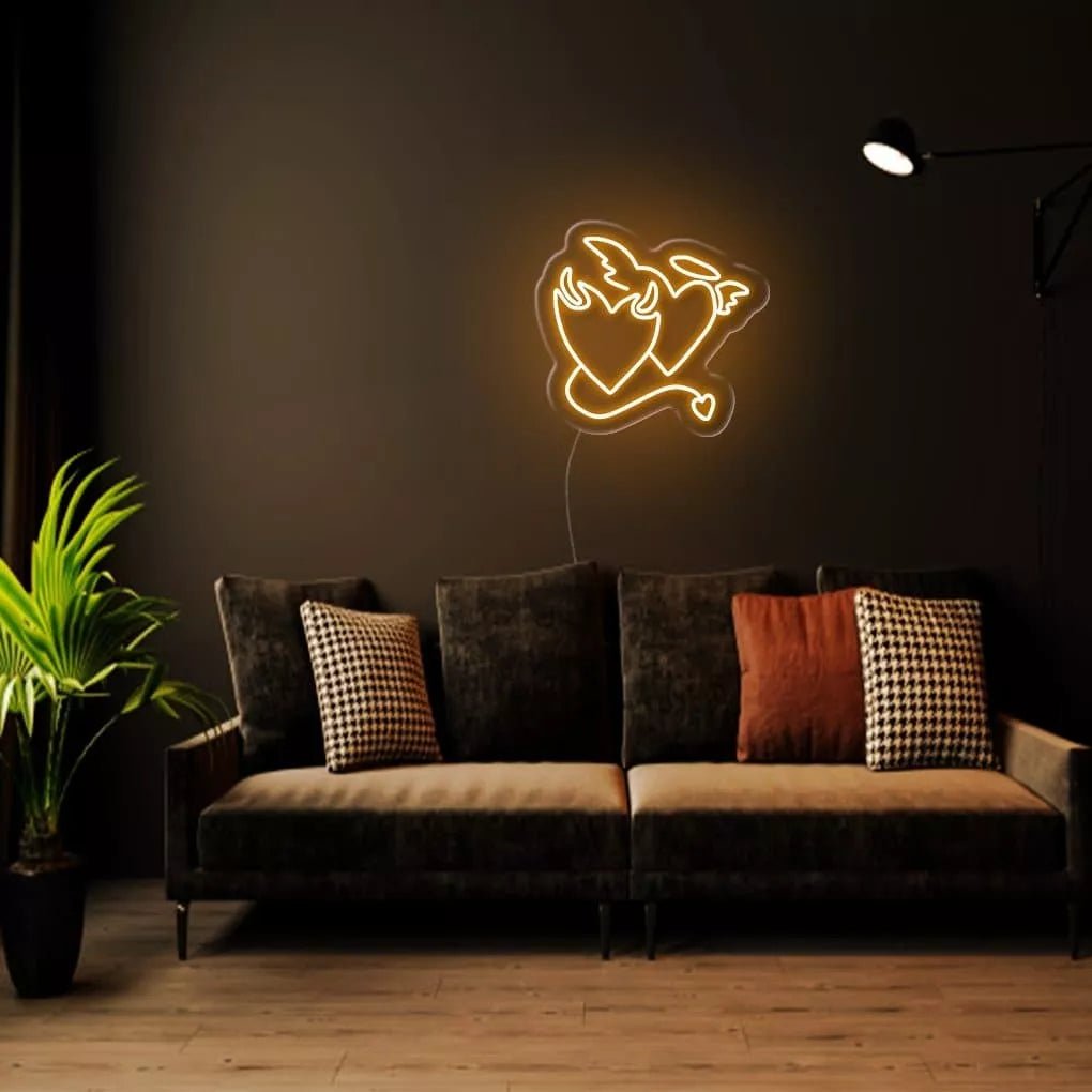 "Devil Hearts" Neon Sign - NeonHub