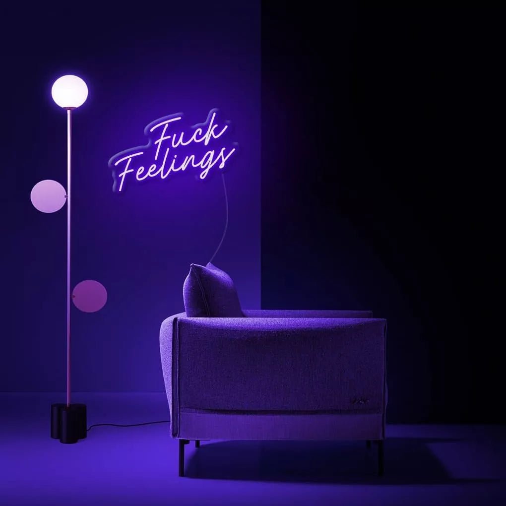 "Fu*k Feelings" Neon sign - NeonHub