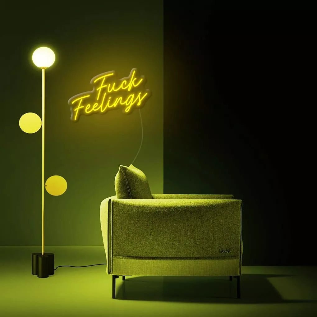 "Fu*k Feelings" Neon sign - NeonHub