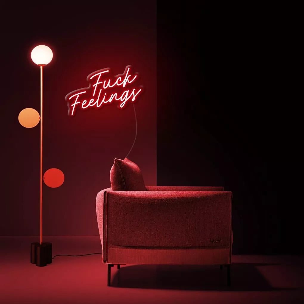 "Fu*k Feelings" Neon sign - NeonHub