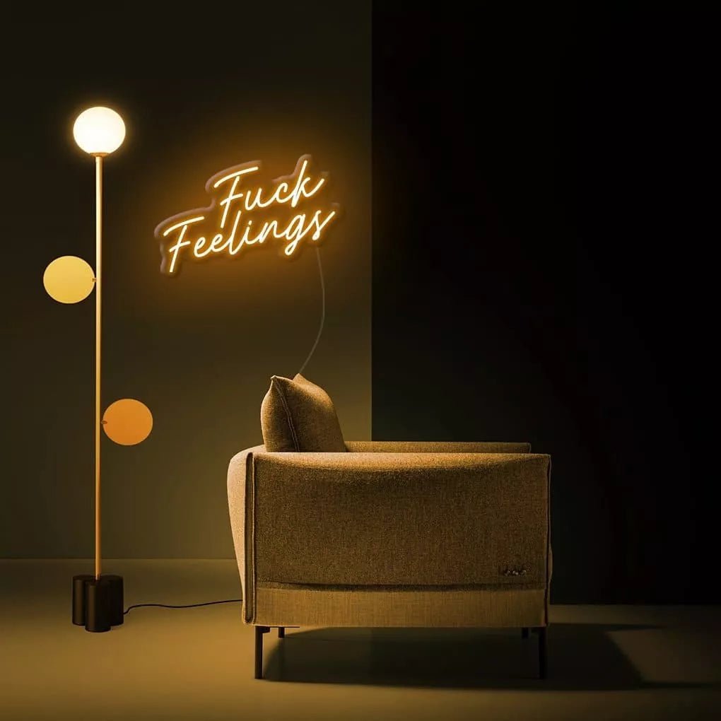 "Fu*k Feelings" Neon sign - NeonHub