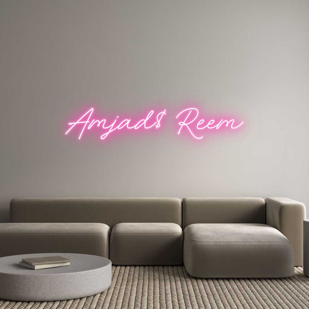 Custom Neon: Amjad$ Reem