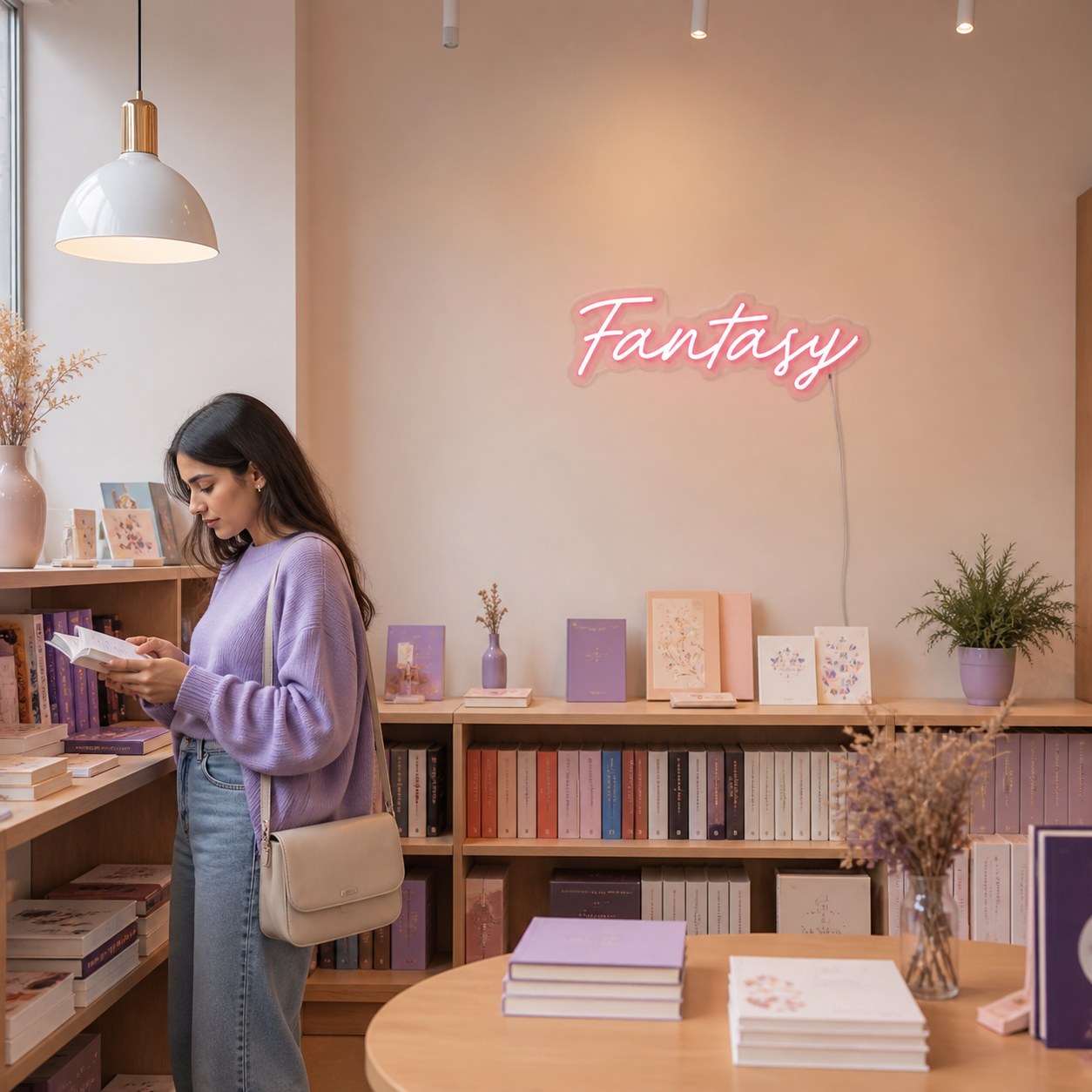 NeonHub lifestyle hero for "Fantasy"  Neon sign