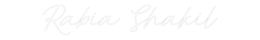 Custom Neon: Rabia Shakil