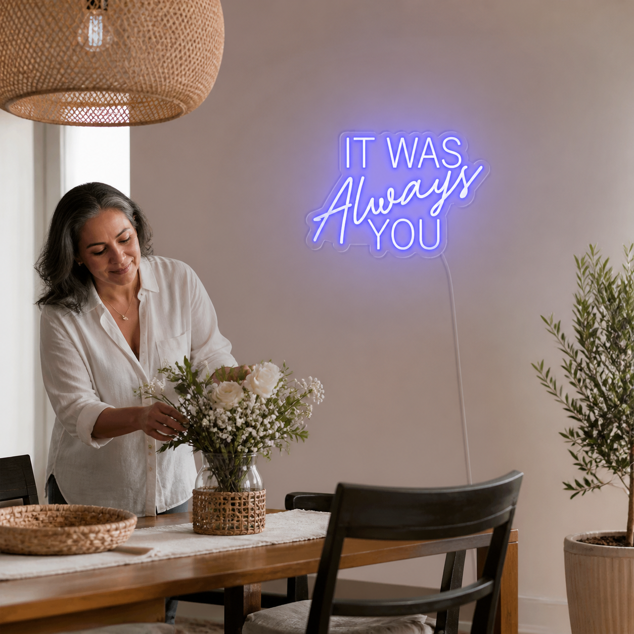 NeonHub lifestyle hero for "It Was Always You" Neon Sign
