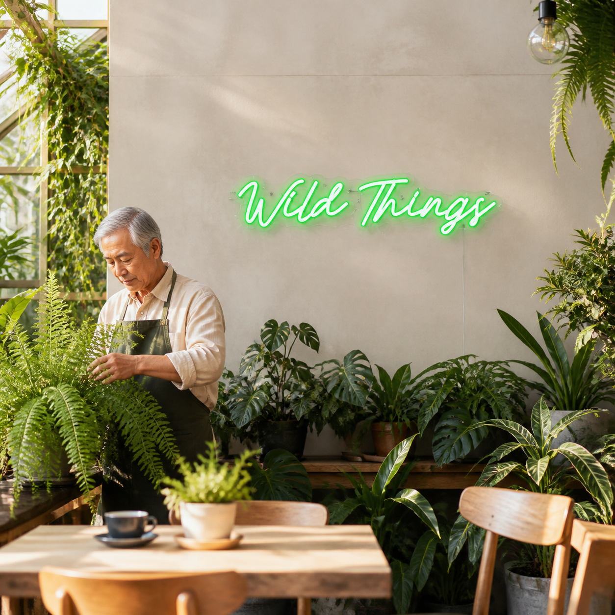 NeonHub lifestyle hero for "Wild Things" Neon Sign