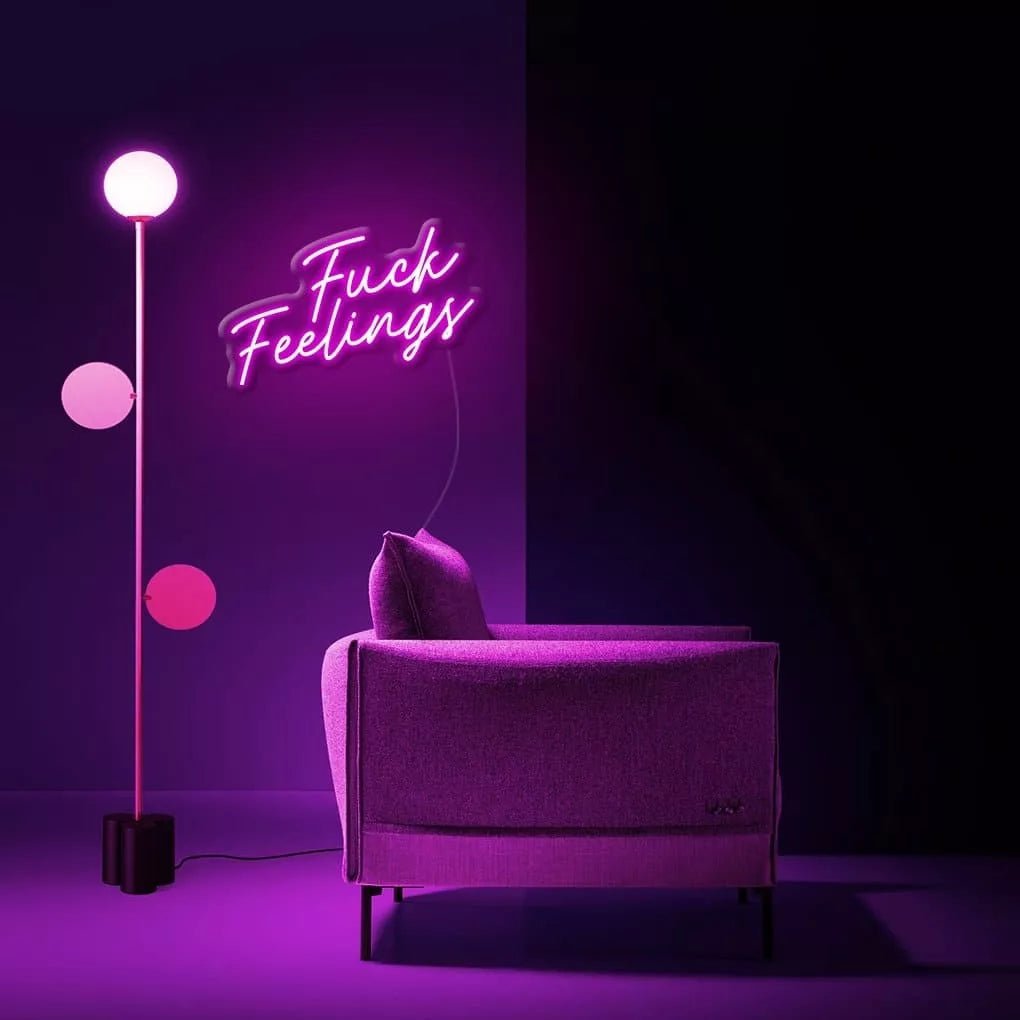 "Fu*k Feelings" Neon sign - NeonHub