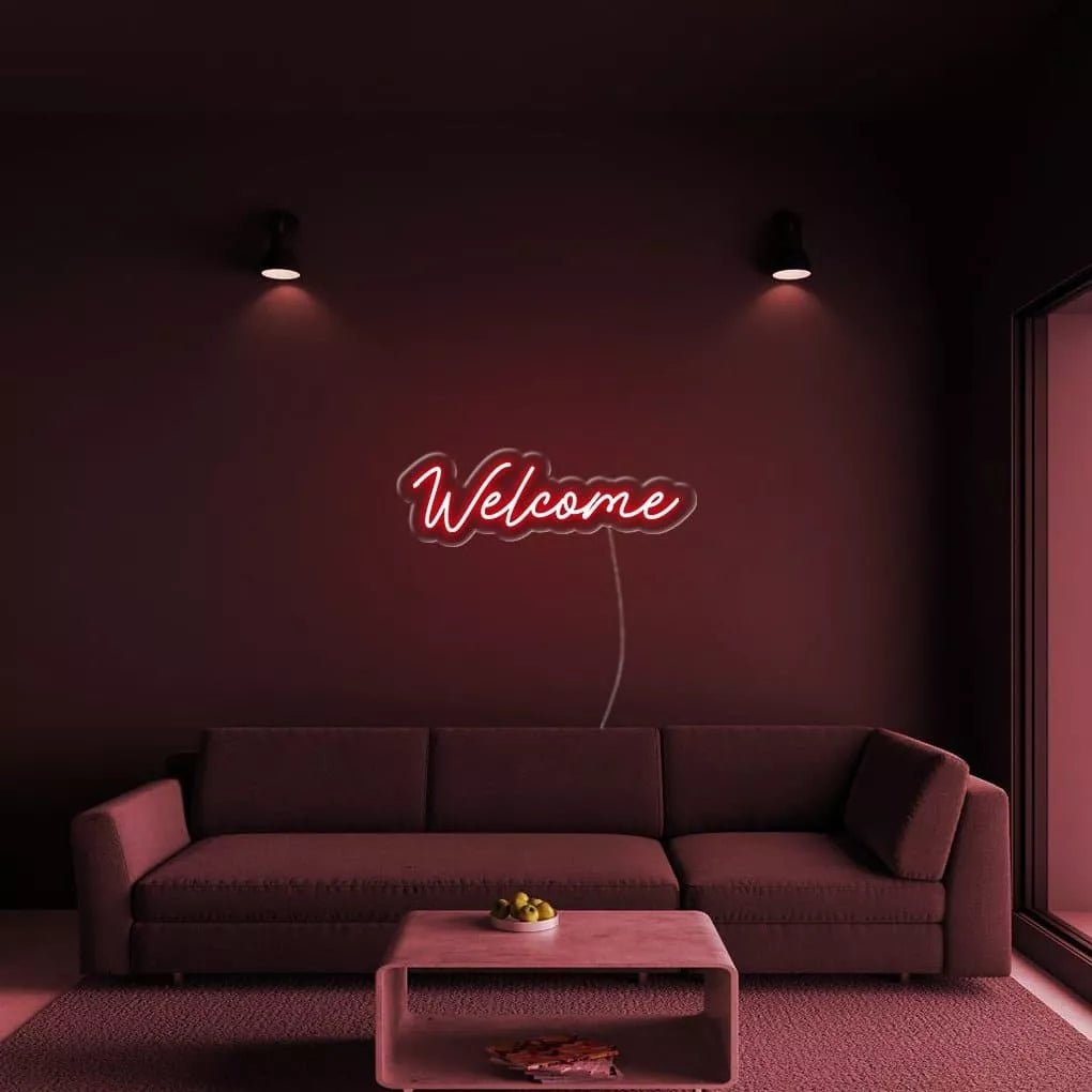 "Welcome" Neon Sign - NeonHub